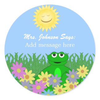 Spring Day: Frog Message Stickers sticker