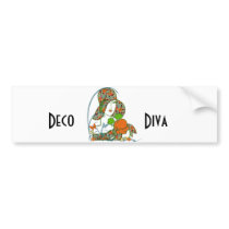 Spring Deco Diva Bumper Stickers