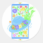 Spring Easter Bonnet and Flowers Stickers