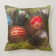 Spring - Easter - Easter Eggs Throw Pillows