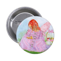 Spring Easter Fairy Bunny  Button buttons
