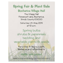 Spring fair or plant sales flyer