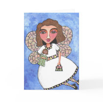 Spring Fairy #2 - greeting card by folkartblonde Spring Fairy #2 - greeting card