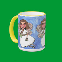Spring Fairy #2 - mug by folkartblonde Spring Fairy #2 - mug
