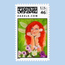 Spring fairy flower Postage stamps