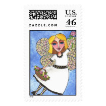 Spring Fairy - postage stamp