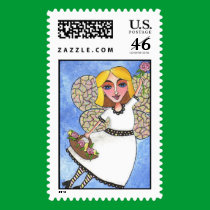 Spring Fairy - postage stamp stamps