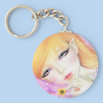 Spring Fairy Violets Keychain keychains