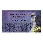 Spring Fancy in Purple and Yellow Business Card Template