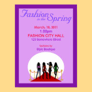 Spring Fashion Show Poster print
