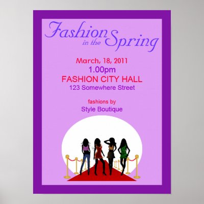 Fall Fashions Women on Fall Fashion Show Poster Features The Silhouette Of Four Fashion Girls