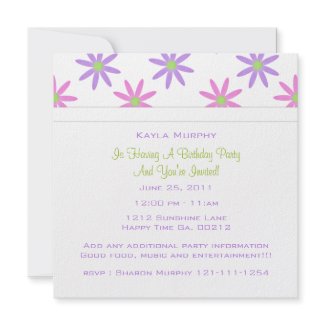 Spring Floral Print Party Invitations invitation