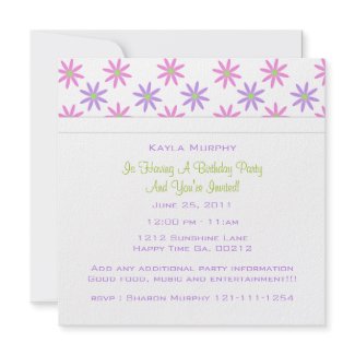 Spring Floral Print Party Invitations invitation