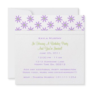Spring Floral Print Party Invitations invitation