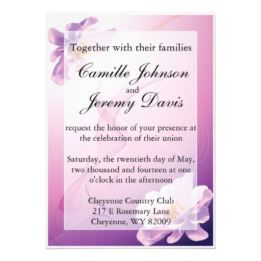 Spring Floral Wedding Invitation