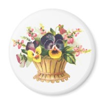 Spring Flower Basket magnets by springflowers Spring Flower Basket magnets