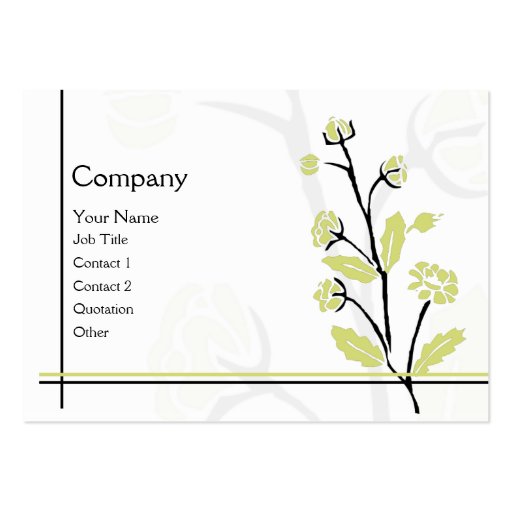 Spring FLower Business Card (front side)