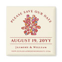 Spring Flower Chinese Wedding Save Date / Favor / magnets by fat_fa_tin Spring Flower Chinese Wedding Save Date / Favor / magnets
