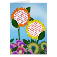 Spring Flower  Photo Frame Greeting Cards