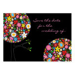 Spring Flower Pop Tree Mini Save Date Profile Card business cards