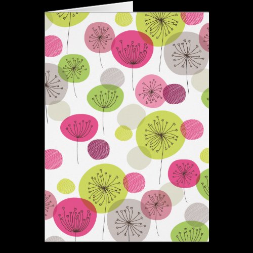 Spring flower retro card (blanco inside)