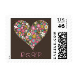 Spring Flowers 2 Heart Love RSVP Custom Fun Stamps