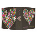 Spring Flowers 2 Heart Love Wedding 2" Binder by fatfatin_design Spring Flowers 2 Heart Love Wedding 2" Binder
