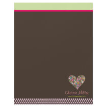 Spring Flowers 2 Heart Template Letterhead