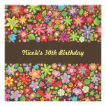Spring Flowers 30th Birthday Party Invitation invitations