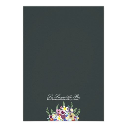 Spring Flowers, 3.5x5 wedding Personalized Invitations