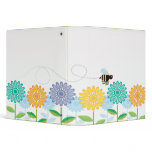 spring flowers and bumble bee binders