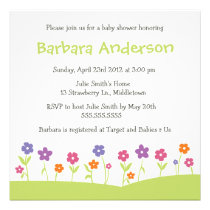 Spring Flowers Baby Shower Invitation invitations