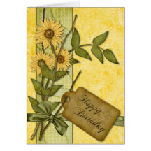 Spring Flowers Birthday Greeting Card