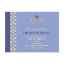 Spring Flowers • Birthday Invitation postcards