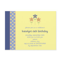 Spring Flowers • Birthday Invitation postcards