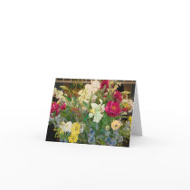 Spring Flowers Blank Note Card
