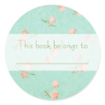 Spring Flowers Bookplate Sticker