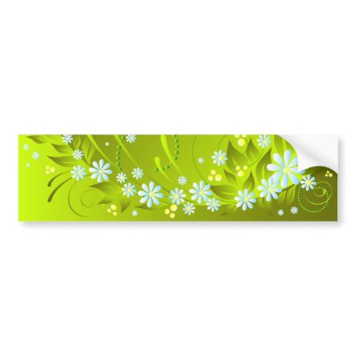 spring flowers bumper sticker by VioDeSign