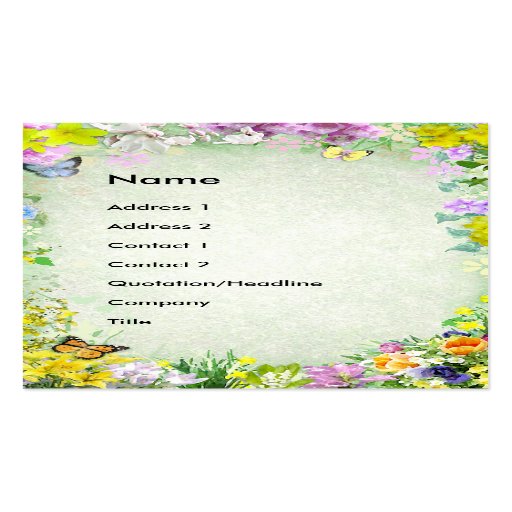 Spring Flowers Business Card