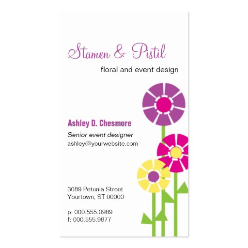 Spring Flowers Business Card