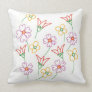 Spring Flowers Collage outlines, pillow