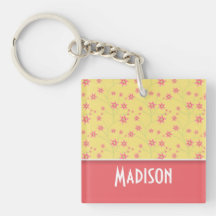 Spring Flowers; Cute Floral Key Chain