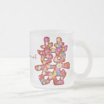 Spring Flowers Double Happiness Chinese Wedding Mugs