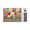 Spring Flowers Garden Announcement / Invitation postage by fat_fa_tin Spring Flowers Garden Announcement / Invitation postage