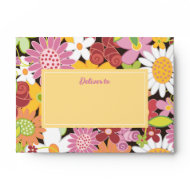 Spring Flowers Garden Bridal Shower Envelope envelope