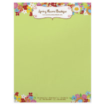 Spring Flowers Garden Business Personal Letterhead by fat_fa_tin Spring Flowers Garden Business Personal Letterhead