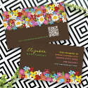 Spring Flowers Garden Fun Custom Profile Card / business cards