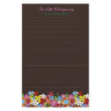 Spring Flowers Garden Note Card Custom Stationery by fat_fa_tin Spring Flowers Garden Note Card Custom Stationery