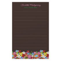 Spring Flowers Garden Note Card Custom Stationery by fat_fa_tin Spring Flowers Garden Note Card Custom Stationery