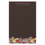 Spring Flowers Garden Note Card Custom Stationery